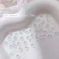 Adornos para uñas en forma de flor irisada 6x6mm diamantes aurora para arte de uñas - Estilo Flor de Ciruelo (G1303) / 1 Pieza (G1303 Flor de Ciruelo-6x6mm)