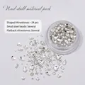 Gemischtes Nailart-Strass-Set mit flachen Edelsteinen und Mini-Stahlperlen - Brillante Galaxie
