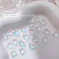 Dije de diamantes de imitación para decoración de uñas con forma de corazón inclinado de 12x13mm - 1 Pieza (G1304 Corazón Torcido Grande-12x13mm)