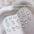 Rhinestones rectangulares iridiscentes brillantes de 6x8mm para decoración de uñas DIY - 1 Pieza (G1309 Rectángulo Pequeño-6x8mm)