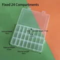 Medidas detalladas de la caja de almacenamiento de plástico de 24 rejillas para joyas - 24 compartimentos fijos 3.5cm altura / 19x13x3.5cm