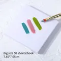 Disposable waterproof square nail art mixing paper palette, 50 sheets, 7.65cm - Square Mixing Paper / Large 50 Sheets/Book