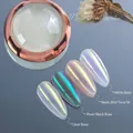 Solid moonlight white aurora nail powder variant 02 for professional magic mirror art - 02 Solid Moonlight Powder