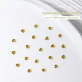 Mini strass pour nail art en forme de cœur jaune, cristaux étincelants de 3x3,5 mm - Jaune Cristal