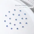 Mini strass en forme de cœur bleu pour décoration nail art 3D lot de 20 pièces - Bleu ciel