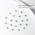 Mini strass en forme de cœur vert pour décoration d'ongles, taille 3x3,5 mm - Vert Herbe