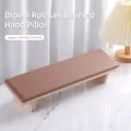 Reposamanos profesional inclinado para manicura rusa con soporte de madera natural - Estilo con Soporte Inclinado / Marrón Café