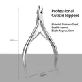 Professional stainless steel cuticle nipper for precise nail care with double arc blade - Cuticle Nipper (D03)