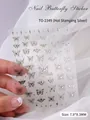 Elegant silver butterfly nail stickers with holographic chrome effect for nail art - Silver Stamping 5D Embossed Butterfly (to 2349)