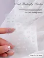 Holographic laser butterfly nail stickers with 5D relief effect for nail art decoration - Laser Silver 5D Embossed Butterfly (to 2349)