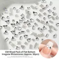 Gemengde vormen platte steentjes voor nail art, ongeveer 50 stuks per verpakking voor u. - Kleine Witte Gemengde Strass-steentjes / 50 Stuks (03#)