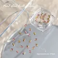 Rosa Navette-Nagelzirkonsteine mit vergoldeten Krallenfassungen, 2x4mm Größe, 20 Stück - Rosa Navette (2x4mm) / 20er Set
