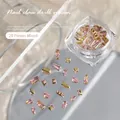 20-teiliges Set rosa Zirkonia-Nagel-Charms mit goldener Krallenfassung für Nailart - Rosa Gemischte Formen / 20er Set