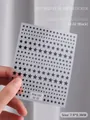 Professional 3D black star nail art stickers sheet for DIY manicure decoration designs - Pentagram (52-02) / 1 Piece / Black