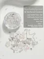 Camellia and butterfly nail art kit with pearls and chains for DIY manicure decoration - Dewy Rose Glow Box