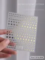 Self-adhesive 3D gold star nail stickers for manicure decoration 7.9x9.3mm sheet - Pentagram (52-03) / 1 Piece / Gold