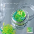 Iridescent aurora laser cellophane nail art shards in a clear jar, style 10 variant - Japanese Laser Style 10#(zqsp0468-01)