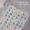 Funkelnde K9 irisierende Wassertropfen-Strasssteine für professionelle Nailart-Dekoration - Wassertropfen Stil / 2er Pack