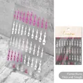 Flame and bone pattern nail art stickers, ultra-thin and flexible, model to-2503. - Pink and White Flame and Bone (to-2503)