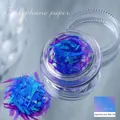 Iridescent aurora laser cellophane fragments in clear jar for nail art decoration style 12 - Japanese Laser Style 12#(zqsp0468-01)