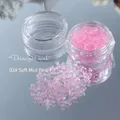 Irregular pink strawberry crystal crushed stones for nail art, SKU 02# Soft Mist Pink - 02# Soft Mist Pink