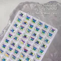Schillernde rechteckige K9 Nagelkunst-Strasssteine in der Größe 6x8 mm - Rechteckiger Stil / 2er Pack