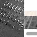 Silver 3D embossed nail art stickers with gothic bone and flame patterns - Silver Hot Stamping Relief (to-2505 Silver)