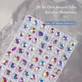 Funkelnde schillernde K9 Glas Nagellack Strasssteine 8x8mm 2er Pack für DIY Maniküre - Diamantblumenform / 2er Pack