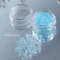 Irregular aurora blue crystal crushed stones for nail art, 06# sky blue variant. - 06# Sky Blue