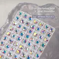 Premium funkelnde schillernde herzförmige K9-Glas-Strasssteine für luxuriöse Nagelkunst - Kleines Herz Stil / 2er Pack