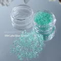 Aurora polarized crystal crushed stones for nail art in lake green 08# color variant - 08# Lake Cyan
