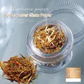 Irregular gold laser cellophane nail art glitter fragments stored in a clear plastic jar - Japanese Laser Style 19#(zqsp0468-01)