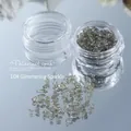 Irregular iridescent crystal stones for nail art with shimmering green aurora effect No.10 - 10# Firefly Glimmer