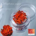 Irregular orange holographic glass paper shards for nail art in jar - Japanese Laser Style 20#(zqsp0468-01)