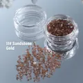 Irregular sandstone gold crystal gravel for 3D nail art decoration in clear jar, variant #11 - 11# Sandstone Gold