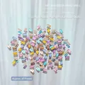 Mixed color rectangular flat-back nail art rhinestones, variety pack of 50pcs - 003 Mixed Color Rectangular Style / 50 Pieces Set