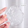 Irregular glass manicure palette with frosted hammered texture for nail art display - Irregular Frosted Hammered Style (zqgj0121-01)
