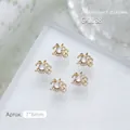 Breloque nail art 2023 dorée avec zircon, décoration ongle festive de 7x8mm. - Style Mini Numéro Doré (G-1188) / 1 Pièce