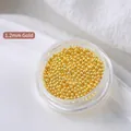 1,2 mm goldene metallische Mikro-Stahlkugeln für professionelle Nagelkunst-Dekorationen - 1.2mm (ca. 5g) / Gold