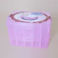 Three-layer 30-grid purple transparent plastic storage box with portable handle for toys - Extra Large Multi-Layer / Pink
