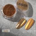 Ultra-fine gold magic mirror nail powder for a high-gloss metallic chrome finish - High Gloss Mirror Powder-02 / Gold