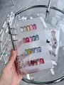Διαφανές ακρυλικό βιβλίο παρουσίασης nail art A6 με πολύχρωμα δείγματα νυχιών - 13*20cm / A6