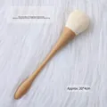 Wood color nail dust brush with soft bristles, large size tool for manicure cleaning - Wood Color Style (Small Waist Dust Brush #07) / Approx 20x4cm
