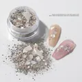 Iriserend zilveren nail art glitterpoeder met flinterdunne magische schelpvlokken - 04# Galaxy Kristal Glitters