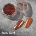 Professional rose gold magic mirror powder for nail art with high-shine metallic chrome finish - Rose Gold
