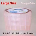 Caja de almacenamiento portátil naranja de 3 capas con 30 compartimentos ajustables - 3 Capas 30 Compartimentos / L / Naranja
