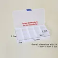 15-Fach transparente PP-Kunststoff-Aufbewahrungsbox mit Maßangaben für Kleinteile - 15 Gitter (17.4x9.8x2.2cm) / Transparent
