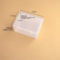 Detailed view of a clear rectangular plastic storage box showing precise dimensions - 15.8x11.8x7.2cm / Model 703