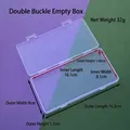 Boîte de rangement en plastique PP transparent avec mesures internes et externes précises. - Taille Extérieure 16.5x9x1.7cm