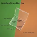 Boîte de rangement rectangulaire en plastique PP transparent pour bijoux et pièces - Modèle A (Taille Extérieure 7.2*5.2*1.6cm)